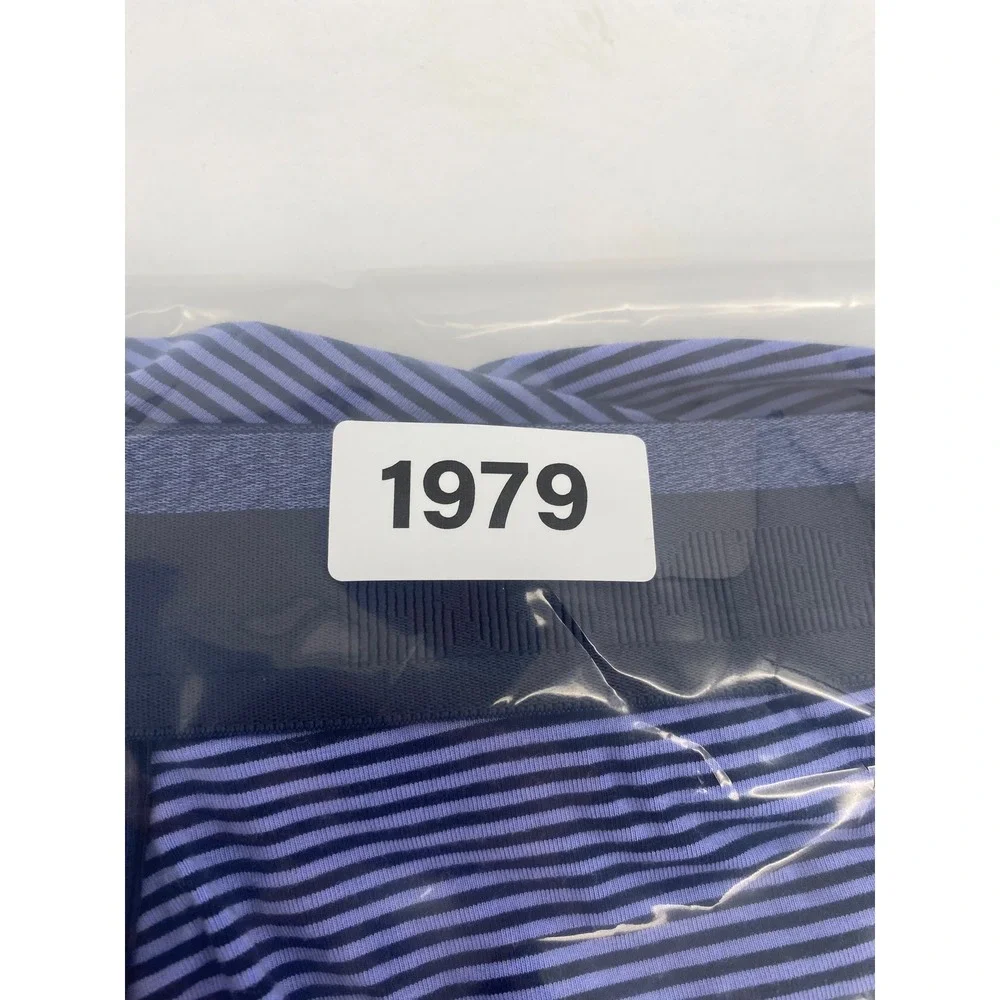 Bombas Boxer Briefs Mens Large Blue Navy Striped Modal Cotton Stretch Underwear
